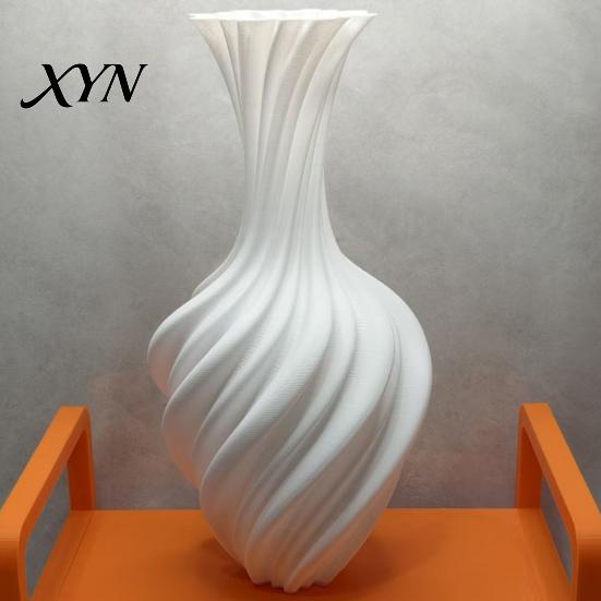 Modern Decorative Vase 3D Printed Spiral Vase, Minimalist Flower Pot for Dry Flowers, Nordic Art Decor Home Shelf, Creative Gift Ideas Structure