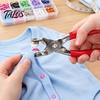 Metal Snaps for Pet Accessories 9.5mm Snap Button Kit with Pliers, 200 Sets 100 Fasteners, DIY Clothing Repair 5-Claw Buttons in 10 Colors Fabric,