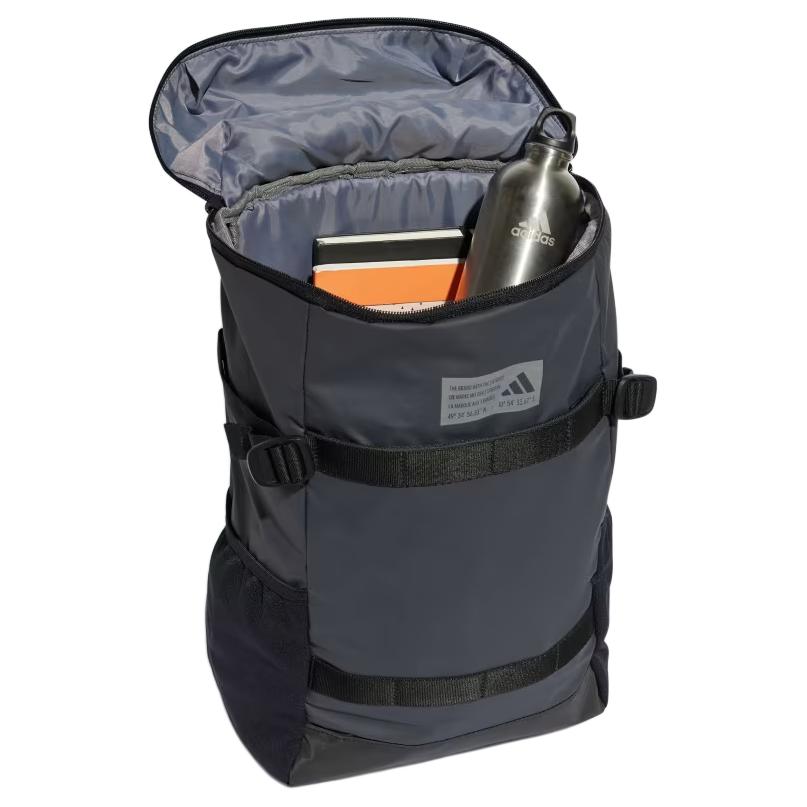 Adidas Casual Sports Comfortable Zipper Polyester Backpack Unisex Backpack Charcoal-Black IT4589