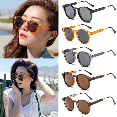 Óculos de sol unissex redondos para esportes ao ar livre, óculos de sol para dirigir, masculino, liga, perna, clássico, UV400, viagem, retrô