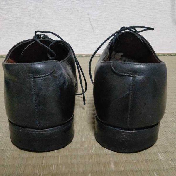 JOHNSTON & MURPHY/Goodyear Welt Semi Brogue Straight Tip Dress Shoes/8D/25.5/Black/(USED)