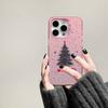 Cartoon Christmas Tree Matte TPU Phone Case For iPhone 17 Pro Max 16 15 14 Pro 11 12 13 XS Pro Plus 16E Shockproof Hard PC Cover