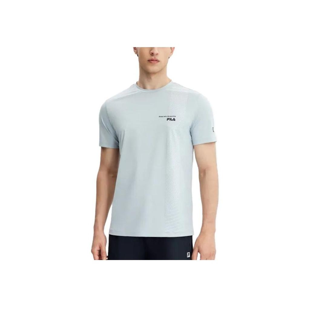 Fila Loose Fit Logo Print Crew Neck Short Sleeve T-Shirt Men Tops Gray A11M321102F-GY