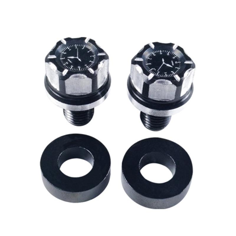 

2 шт. Заглушки для отверстий мотоцикла Алюминиевые винты для зеркал заднего вида для большинства мотоциклов, скутеров, нержавеющие винты чёрный