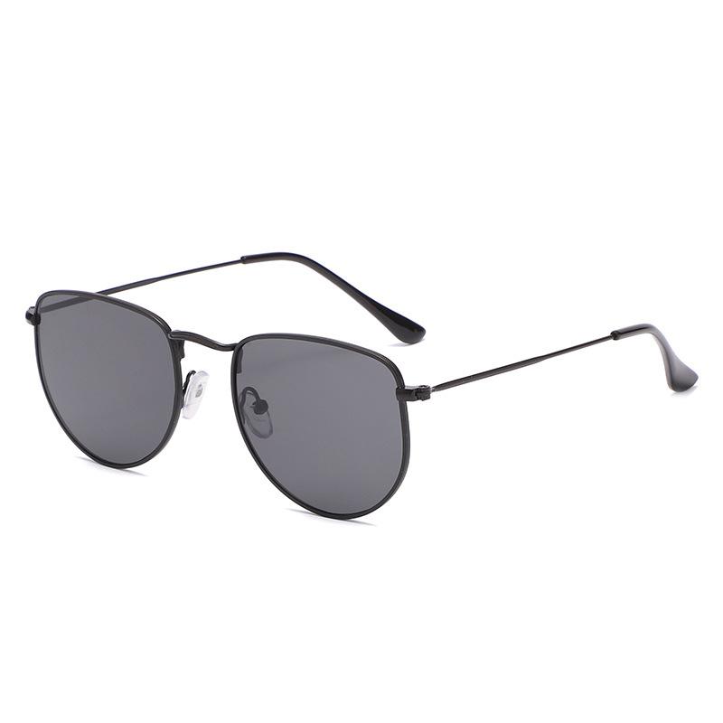 New retro metal thin frame sunglasses, men's and women's European and American trend street sunglasses, small face glasses s
