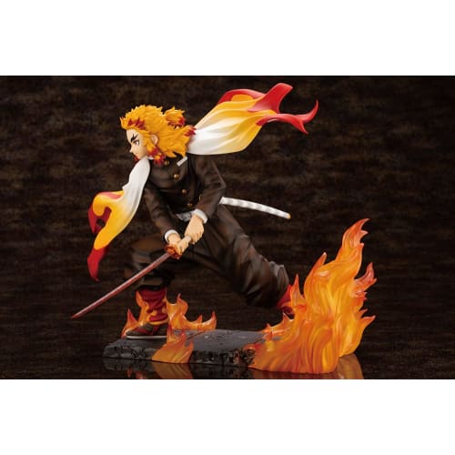 Kotobukiya ARTFX J Demon Slayer: Kimetsu No Yaiba Rengoku Kyojuro 1/8 Scale PVC Painted Complete Figure PP927