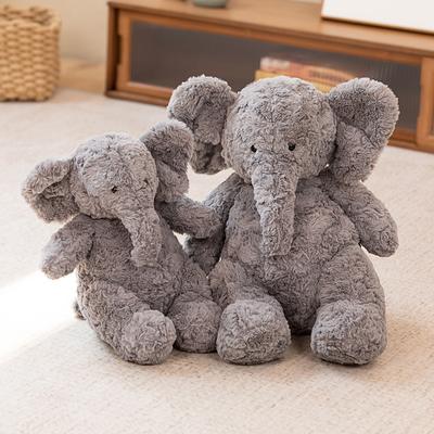 30-53cm Cute Elephant Plush Toy Soft Cuddly Stuffed Animal Grey Elephant Plushies Appease Sleeping Doll Gifts Child Girl