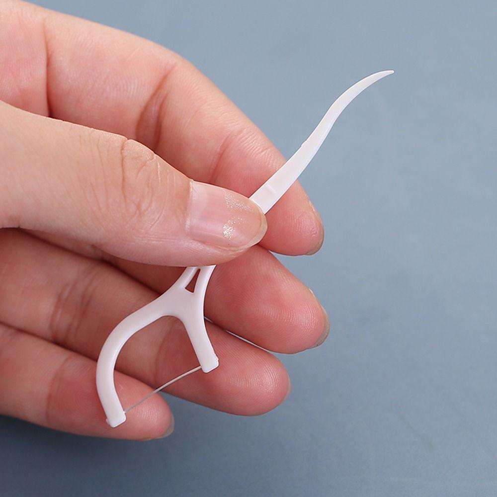 50/100 Pcs/Bag Ultra-fine Dental Floss Flat Floss Family Pack Portable Interdental Brush Men
