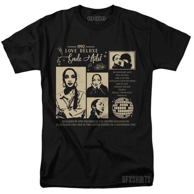 Maglietta Sade Adu Tour Concerti Merch Anni '90 Vtg Design Grafico T-Shirt