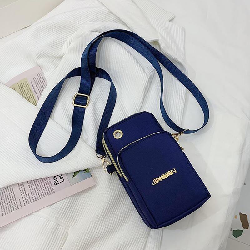

Повседневные оксфордские сумки на плечо для женщин, водонепроницаемый кошелек для телефона, нейлоновая мини-сумка через плечо 17*12*5cm темно-синий