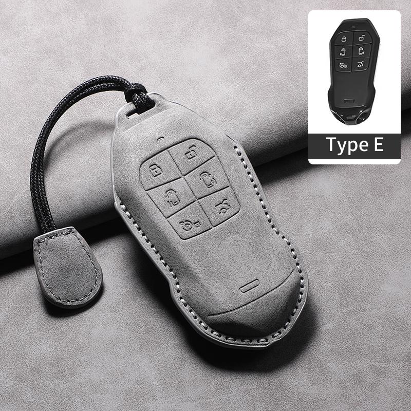 

6 Buttons Leather Car Key Case Cover Shell For Xpeng X9 Anti-Scratch Car Key Protector Shell For Xiaopeng X9 Garnish Accessories