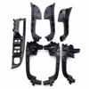 7PCS Black Interior Handle Door Grab Window Switch Bezel Cover for Golf 5 GTi-MK5 Jetta Inner Armrest 1K0 868 040B