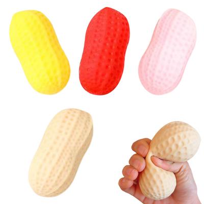 Simulated Peanut Squeeze Toy Stress Relieving Peanut Shape Sensory Fidget Toy Stretchy Anti-anxiety Hand