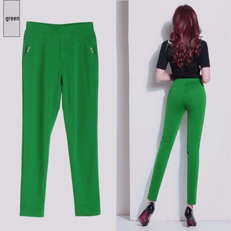 Calças de Verão de Linho com Cintura Elástica para Mulheres - Estilo Casual para Mães de Meia-Idade e Idosas