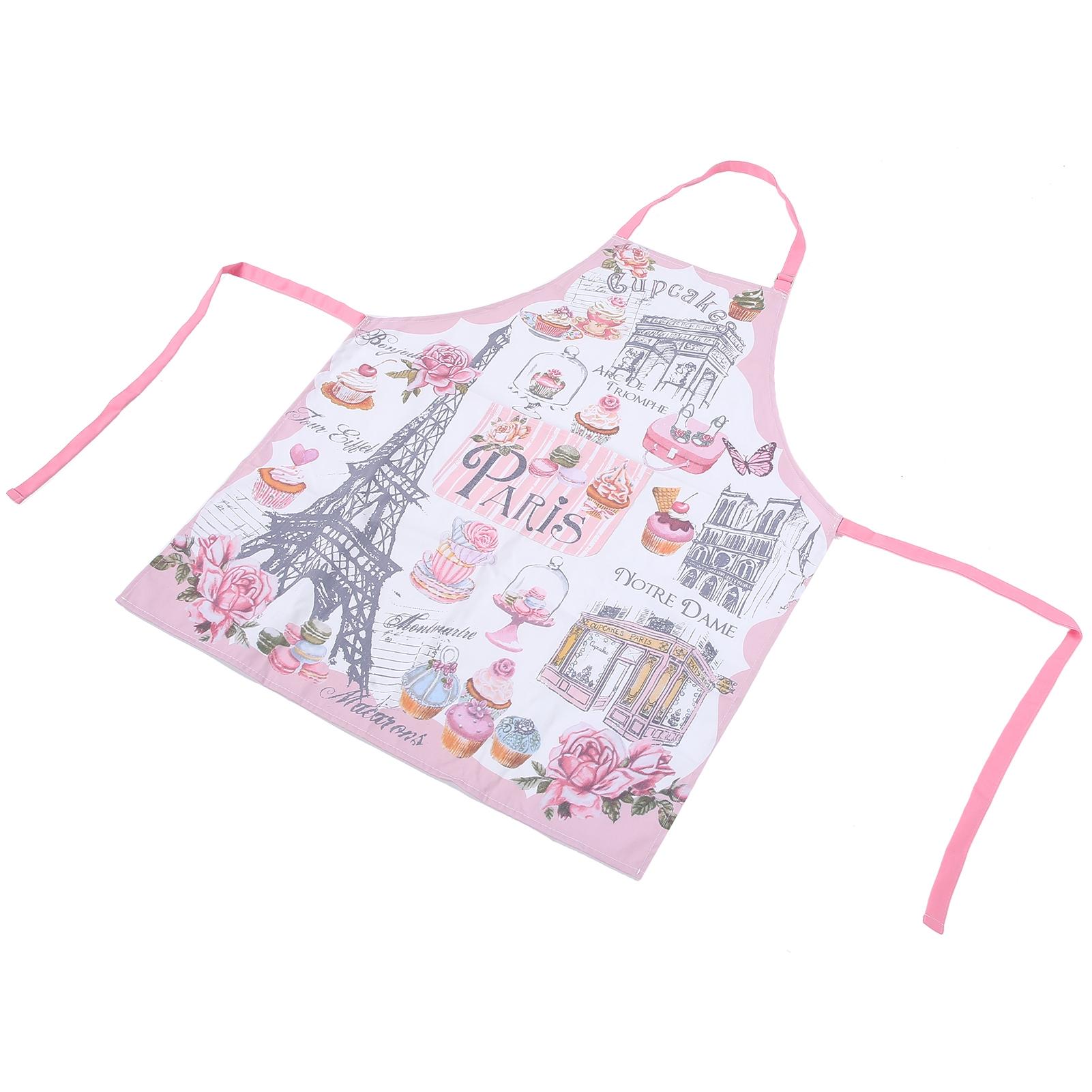

Kitchen Apron Women Men Sleeveless Cartoon Printed Household Apron for Cooking BakingType 2