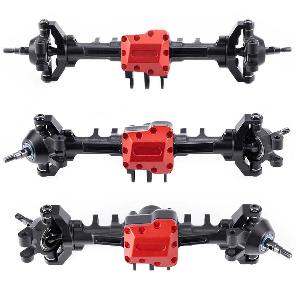 YEAHRUN Aluminum Extended Front Rear Axles for 1/18 RC Micro Crawler Car TRX4M Defender Bronco High Trail K10 Parts