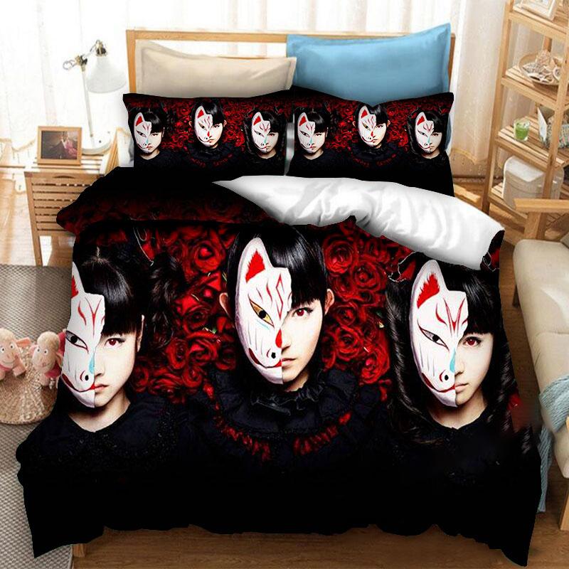 3d Printing BABYMETAL Rock Band 3pcs Bedding Set Boys Girls Twin Queen Size Duvet Cover Pillowcase Bed Kids Adult Home Textiles