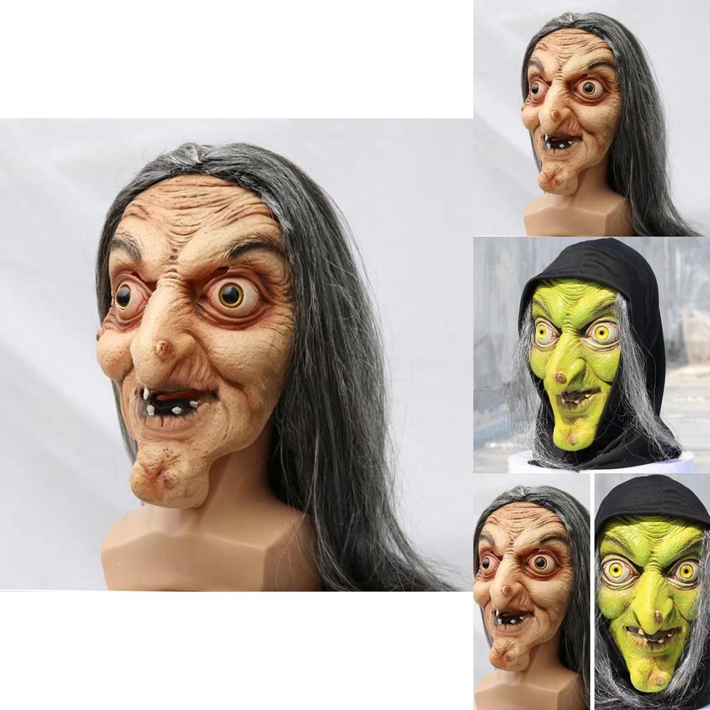 Witch Face Mask Latex Horror Prop For Halloween Costume And Event Use