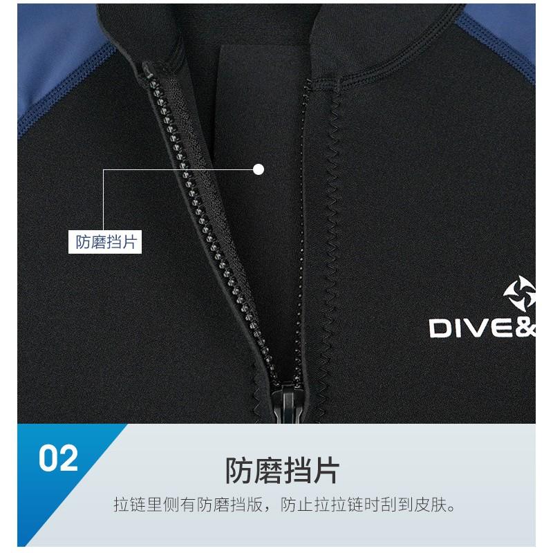 Mens 1.5mm Full Wetsuit Snorkeling Surfing Swimming UV Protection Long Sleeve Dive Suit