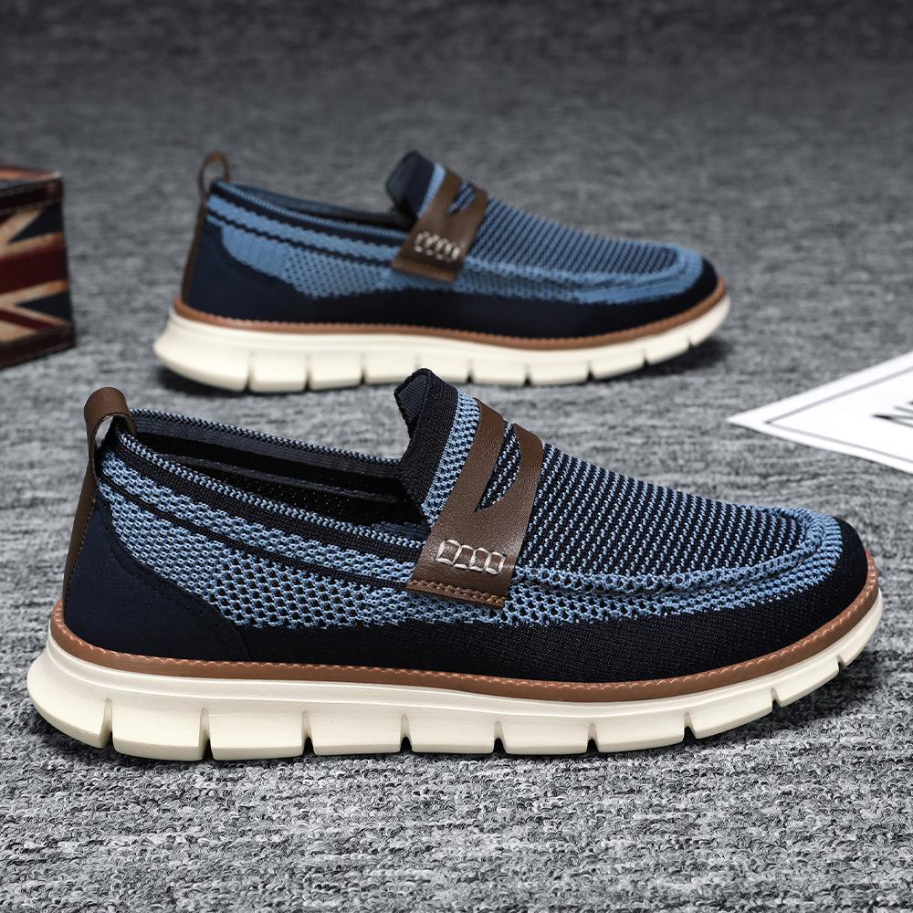 Shoes Men's Spring New Large-size Men's Shoes Are Breathable and Non-smelly. Feet Versatile Men's Shoes Fly-woven Shoes