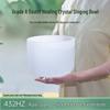 Frosted Quartz Crystal Singing Bowl for Sound Healing and Meditation