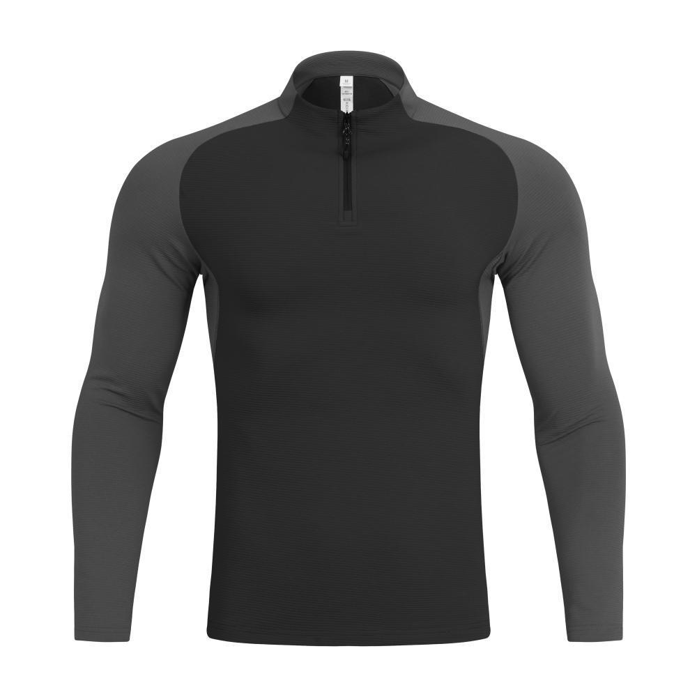 

New Autumn/Winter Quick-Dry Half-Zip Stand-Up Collar Long Sleeve Sports Top - Ideal for Running, Training, Frisbee, Tennis, and Casual Wear. Small
