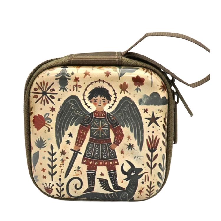 Catholic Rosary Pouch Religious Jewelry Storage Box Rosary Prayer Bag with Zippers Closures Coin Purses for Earrings