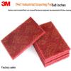 5"x8" Red Nylon Scouring Pad for Industrial Cleaning, Deburring, and Wiping