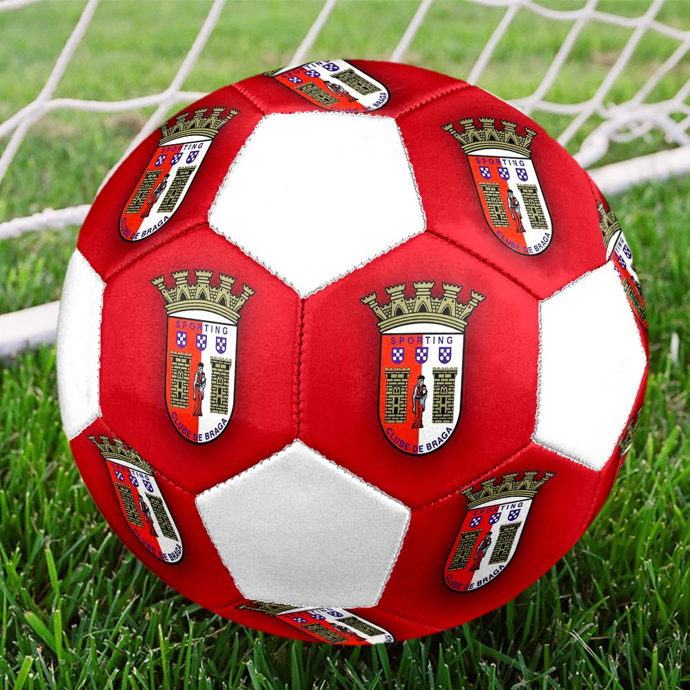 1 Stück SC Braga Größe 5 Fußball PrahaHallenfußball Ball Bunt Alle Altersgruppen Maschinengenäht PVC Wettkampfbereit Langlebig Hoher Rückprall