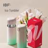 IBF Stainless Steel One-Touch Pop-Up Water Bottle