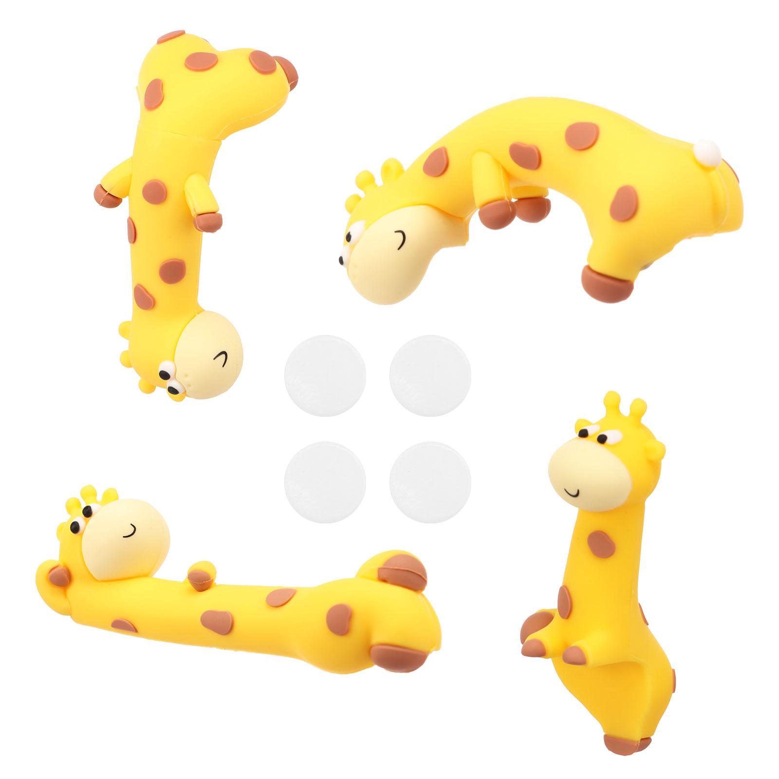 

4 Pcs Mini Giraffe Computer Monitor Decor Giraffe Car Dashboard Ornament Resin Giraffe Computer Monitor Decor for Cars Computers