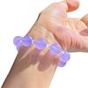 12Mm Violet Quartz Stone Natural White Crystal Design Contrast Bracelet