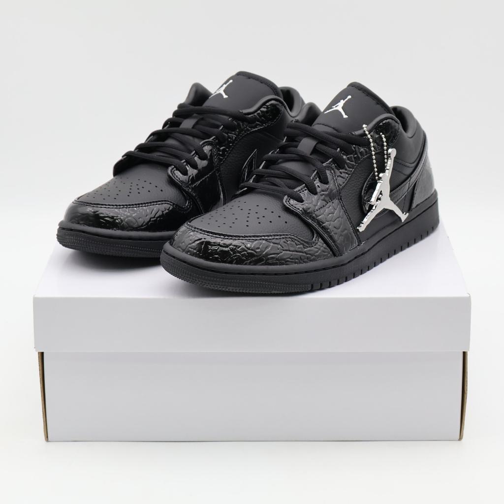 HJ7743-010 Nike WMNS Air Jordan 1 Low SE Black Croc (Women's)