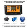 Lcd Solar Controller 12V/24V 30A 20A 10A Solar Charge Regulator Pwm Battery