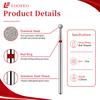 Ball Diamond Nail Drill Bit Set 1.5/2/2.5/3/3.5/4/4.5/5mm Red Fine Nail Milling Cutters Nail File Bit Sets Nail Prep Dead Skin Removal Shaping
