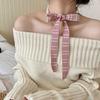French Style Lace Ribbon Hair Rope Mesh Hair Circle Elegant Sweet Neck Strap  Wedding