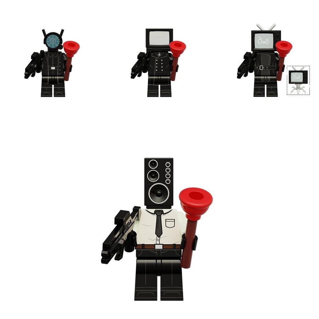 Toilet Man Surveillance Tv Assembled Building Blocks Toy Diy Plastic Abs Material Small Particle Blocks 0-38 Pieces Net Weight 0.01kg