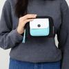 Contrast Color Earphone Bag Multifuctional Mini Storage Bag Simple Canvas Coin Purse Travel