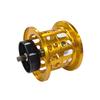 VISPREA Replacement Spool for Daiwa ALPHAS SV TW Baitcasting Shallow Spool with Ceramic Bait Finesse Spool 21/22 Reels, Bearings, (Yu390) (Gold)