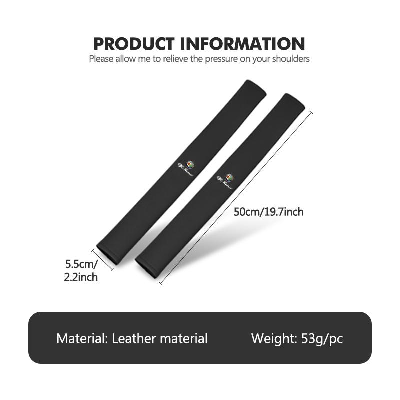 AGTVC1 2026 Hot Alfa Romeo Car Seat Seat Belt Shoulder Protector Pad Auto Accessories For Alfa Romeo Giulietta GT 159 147 156 Mito Brer