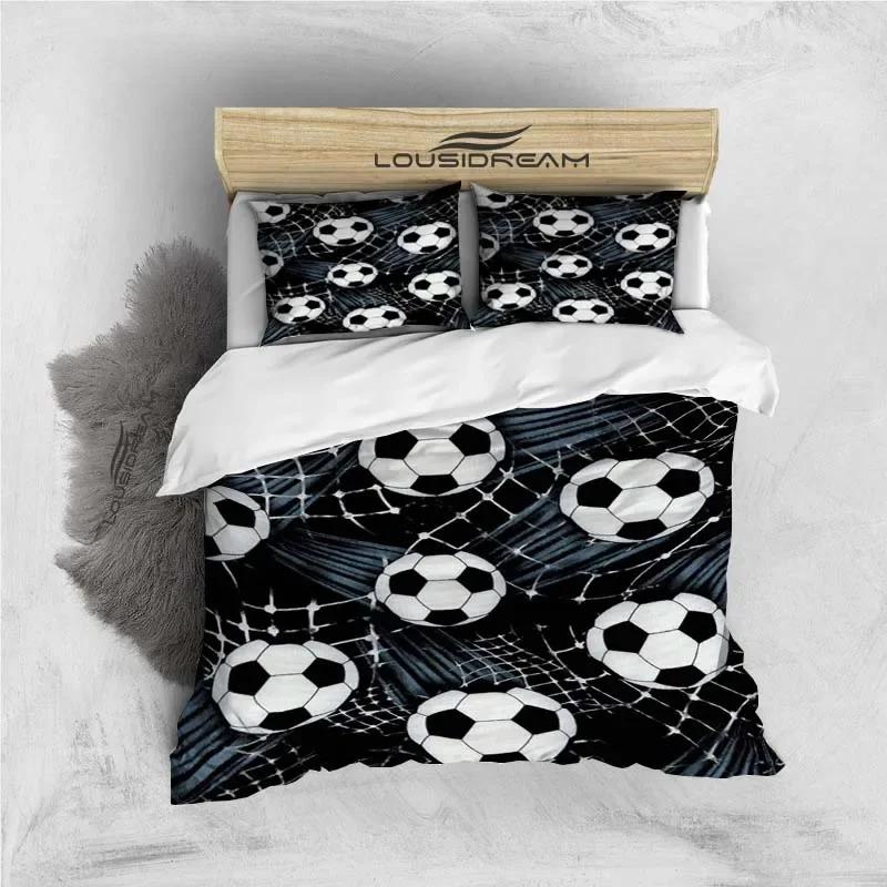 3D Football Duvet Cover Soccer/ Football Digital Print Polyester Bedding Sets Child Kids Covers Boys Bed Linen Set For Teens