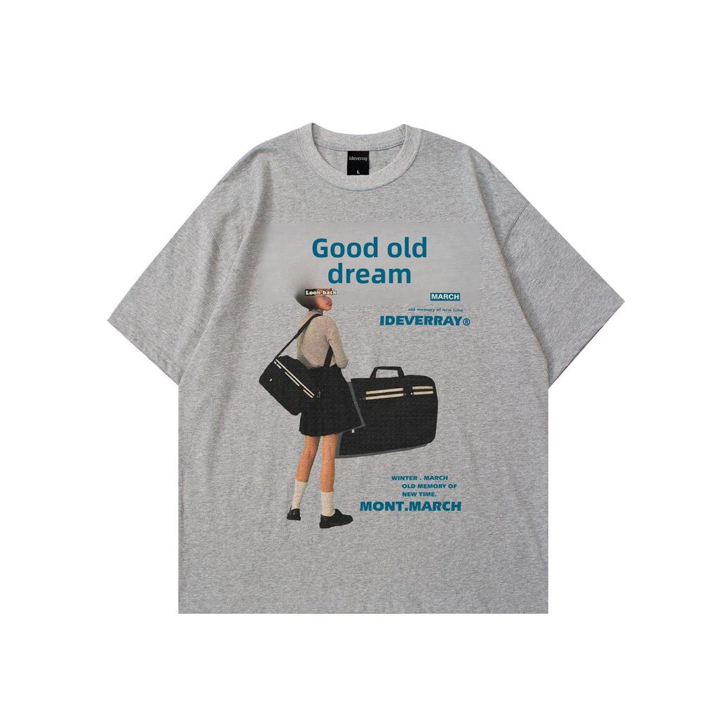 VUNC Japanese Retro Fashion Unisex T-Shirts - 200g Pure Cotton, Loose Fit, Short Sleeve, Digital Print