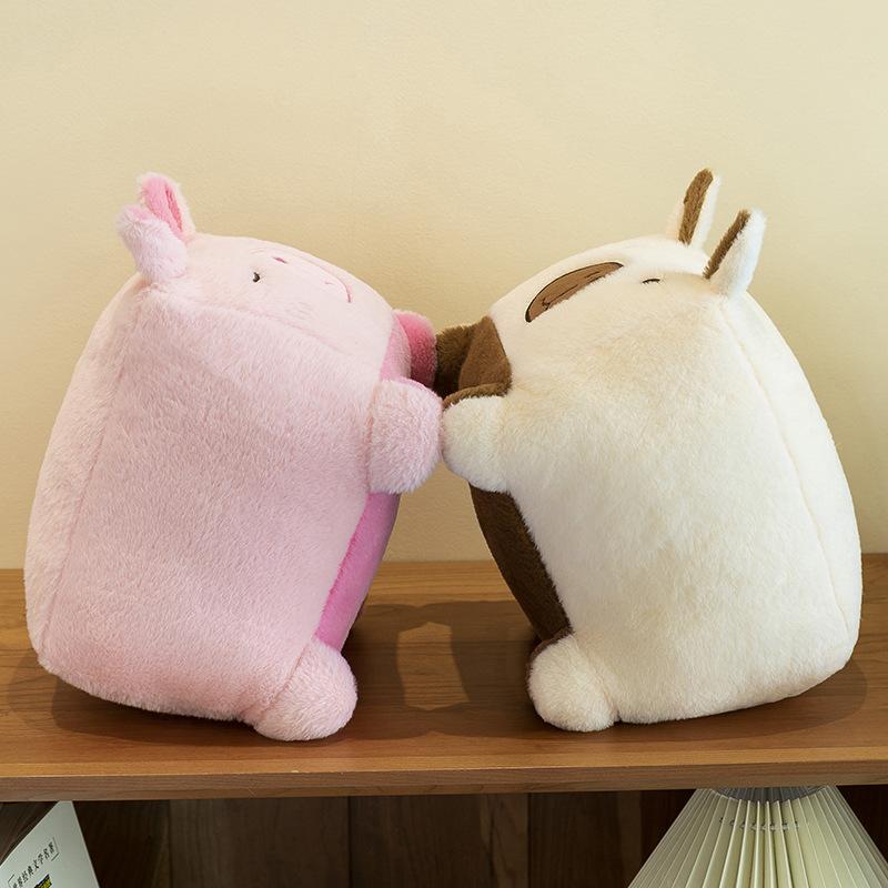 New Product Square Capybara Plush Toy Creative Kapibala Doll Pillow Sofa Ornaments Grab Machine Doll