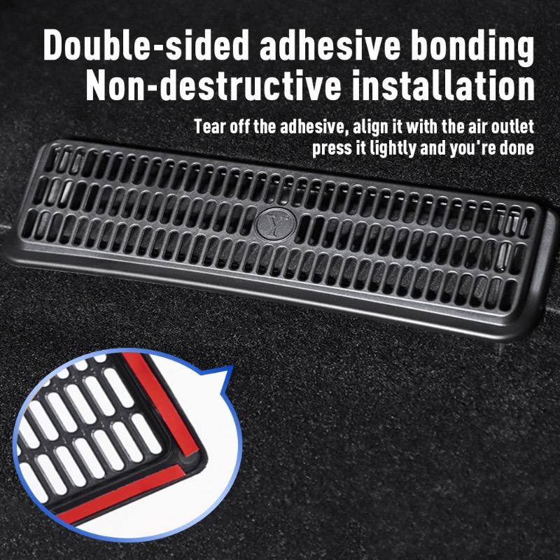 2pcs/set For Tesla Model Y Model 3 Air Outlet Cover For Tesla Car ModelY Under Seat Vent Outlet Dust Cover Car Styling Interior Accessories