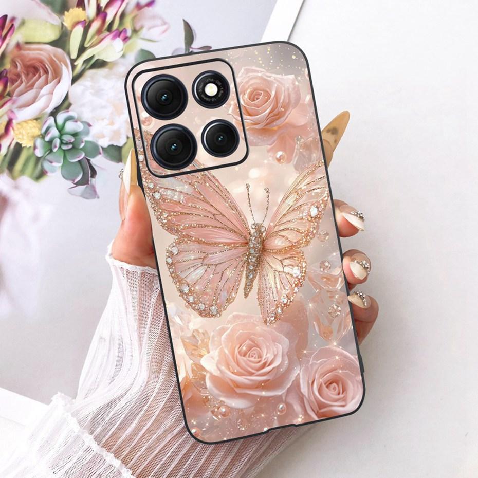 Fashion Crown Letter Case For Motorola Moto G86 G86Power Soft Black Silicone Back Cover For Moto G 86 G86 Power 5G Phone Cases