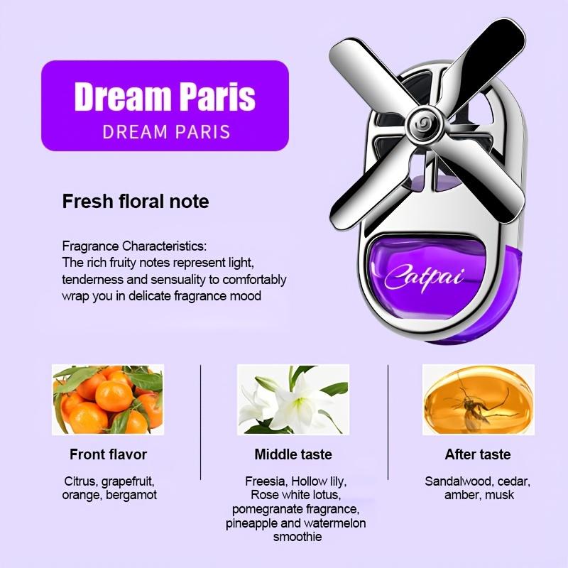 Car Air Freshener with Long-Lasting Perfume Fragrance Vent Clip-On Fan-Shaped Decorative Air Freshener
