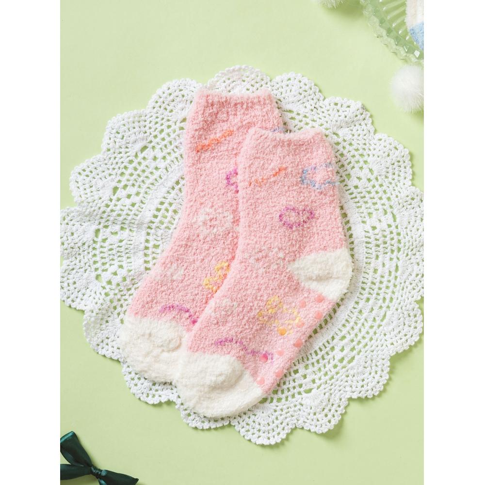 

Носки для сна с узором Monfoot Kids 7-9 лет, розовые