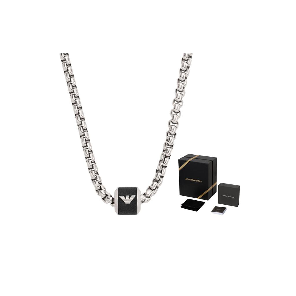 Emporio Armani Fashion Stainless Steel Necklace Men Necklace Black EGS2910040