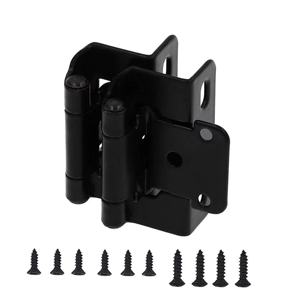 

1 Pair Black Furniture Hinges American Style Cabinet Door Spring Hinge Straight Arm Self-Closing Hinge Accessories чёрный