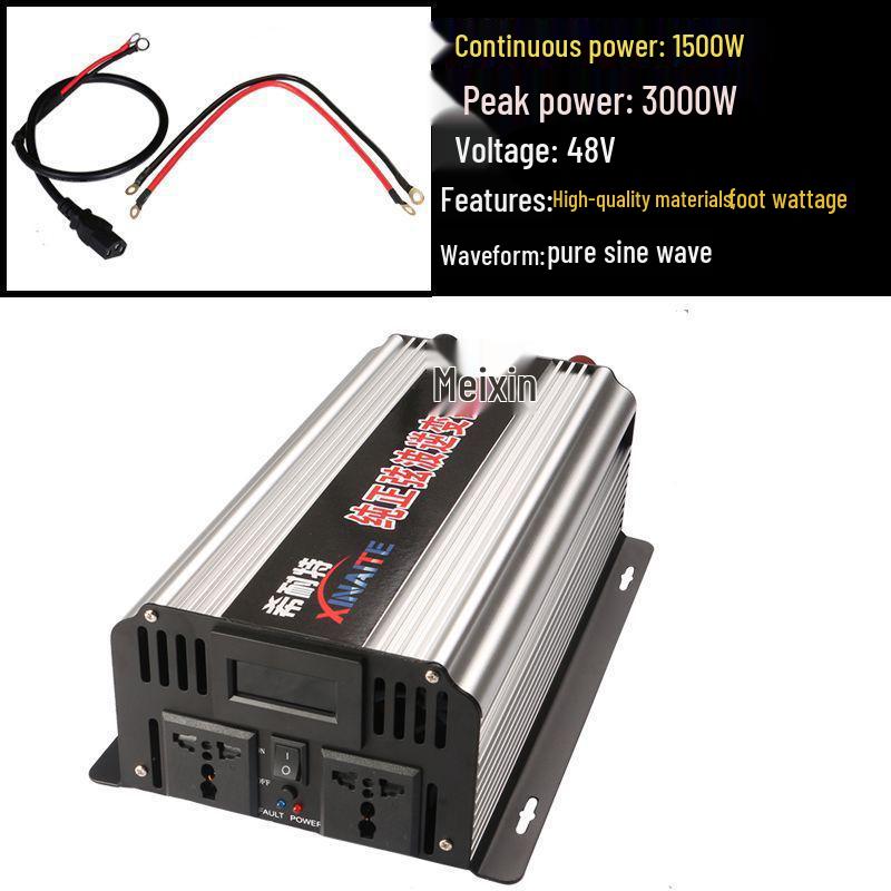 Pure Sine Wave Inverter 3000W/2000W/1000W, 12V/24V/48V to 220V for Car and Home Use